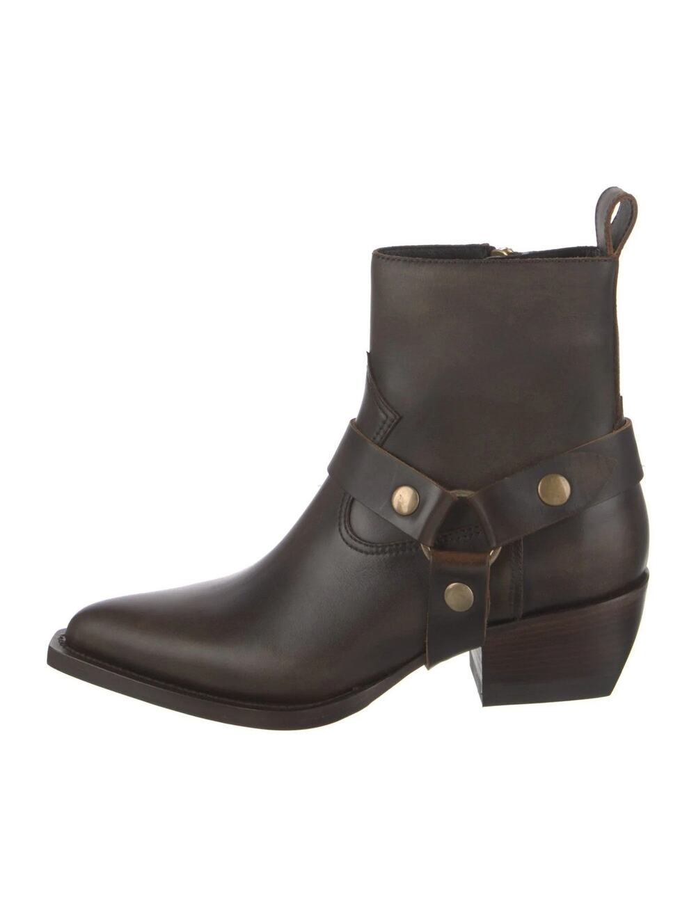 Golden Goose Leather Moto Heeled Boots - 38